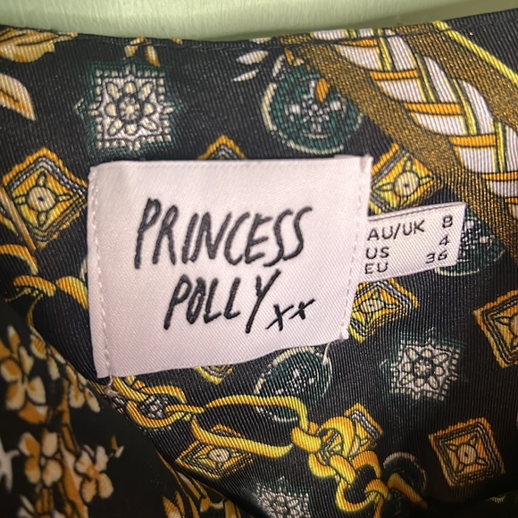 Princess Polly satin mini dress with graphic chains - Picture 3 of 4